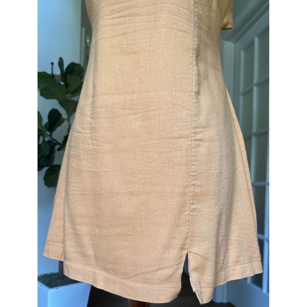 Free People Orange Halter Mini Dress Open Back Tassel Tie Small Viscose Cotton - Picture 9 of 11